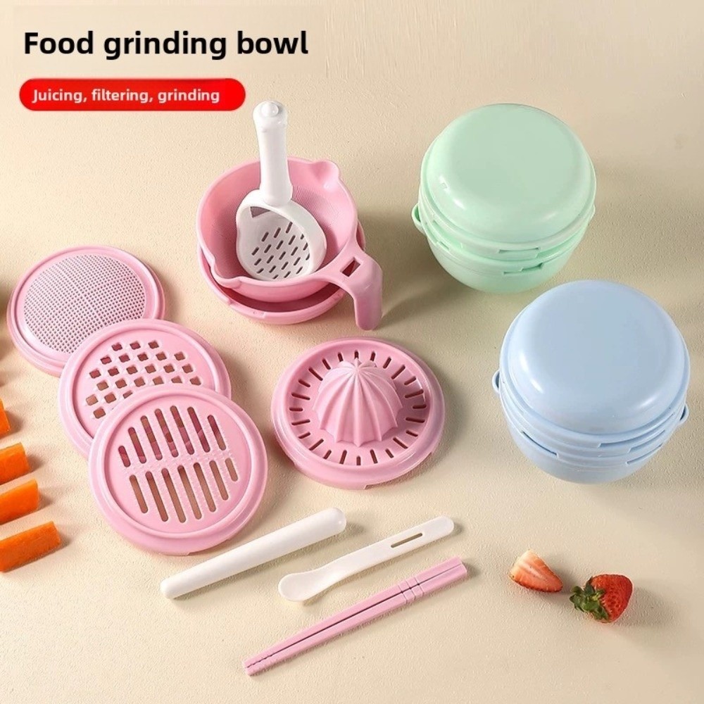 Baby Food Grinding Bowl - Düz renk Bebek Maması Öğütme Kabı