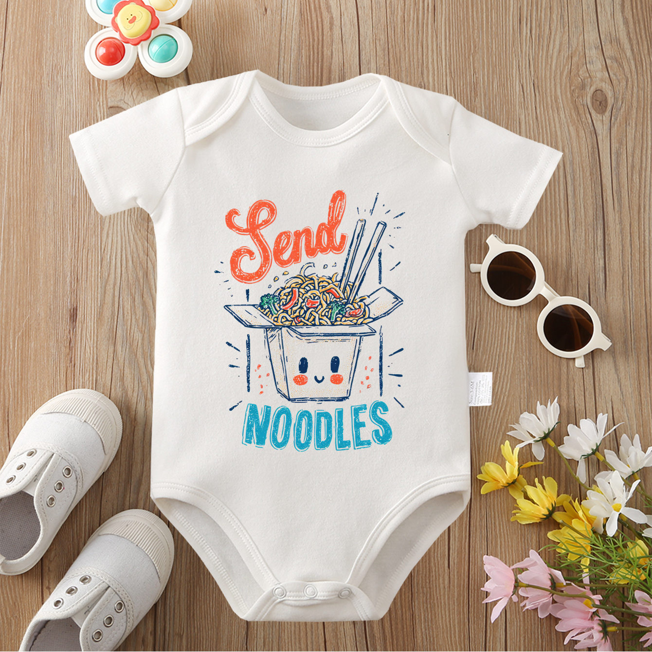 Baby Food Intake - % 100% Pamuk Onesie Yaz Yemekleri
