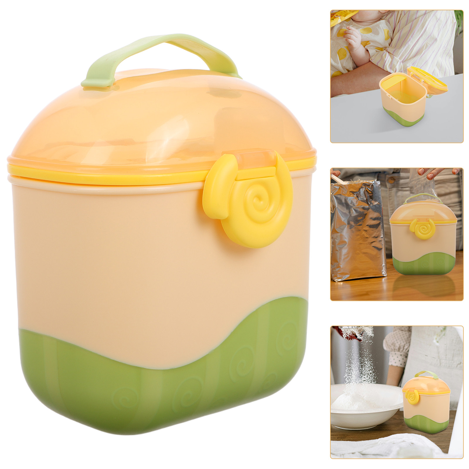 Baby Food Dispenser - Bebek Çok Bölmeli Taşınabilir Süt Tozu