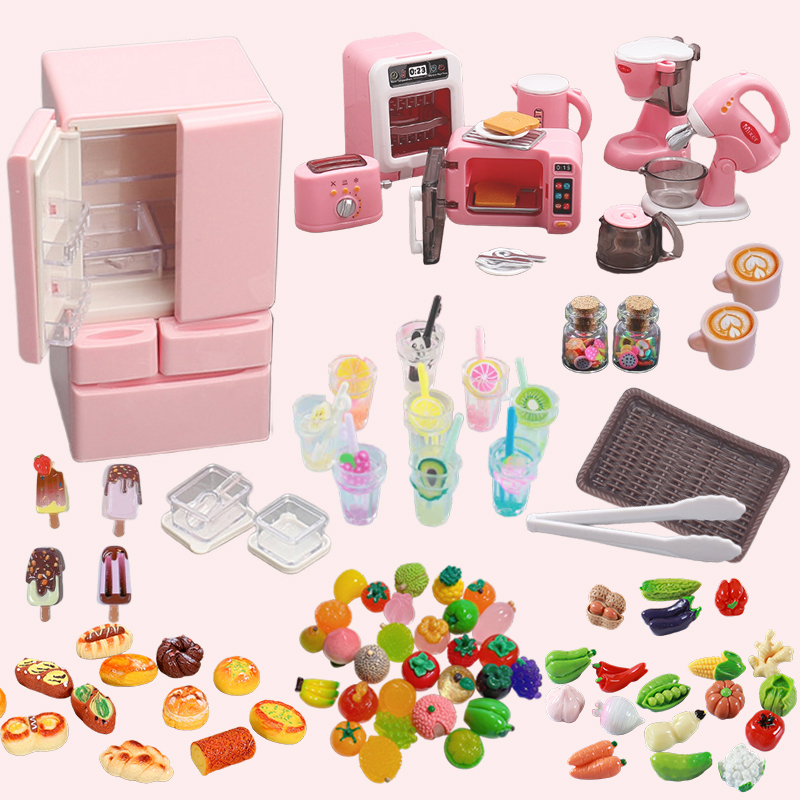 Baby Food Cooking Set - Çocuk Mutfak Oyuncakları Aksesuarları Buzdolabı Oyuncak