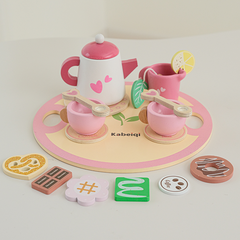 Baby Food Cooking Set - Küçük kızlar için ahşap çay seti