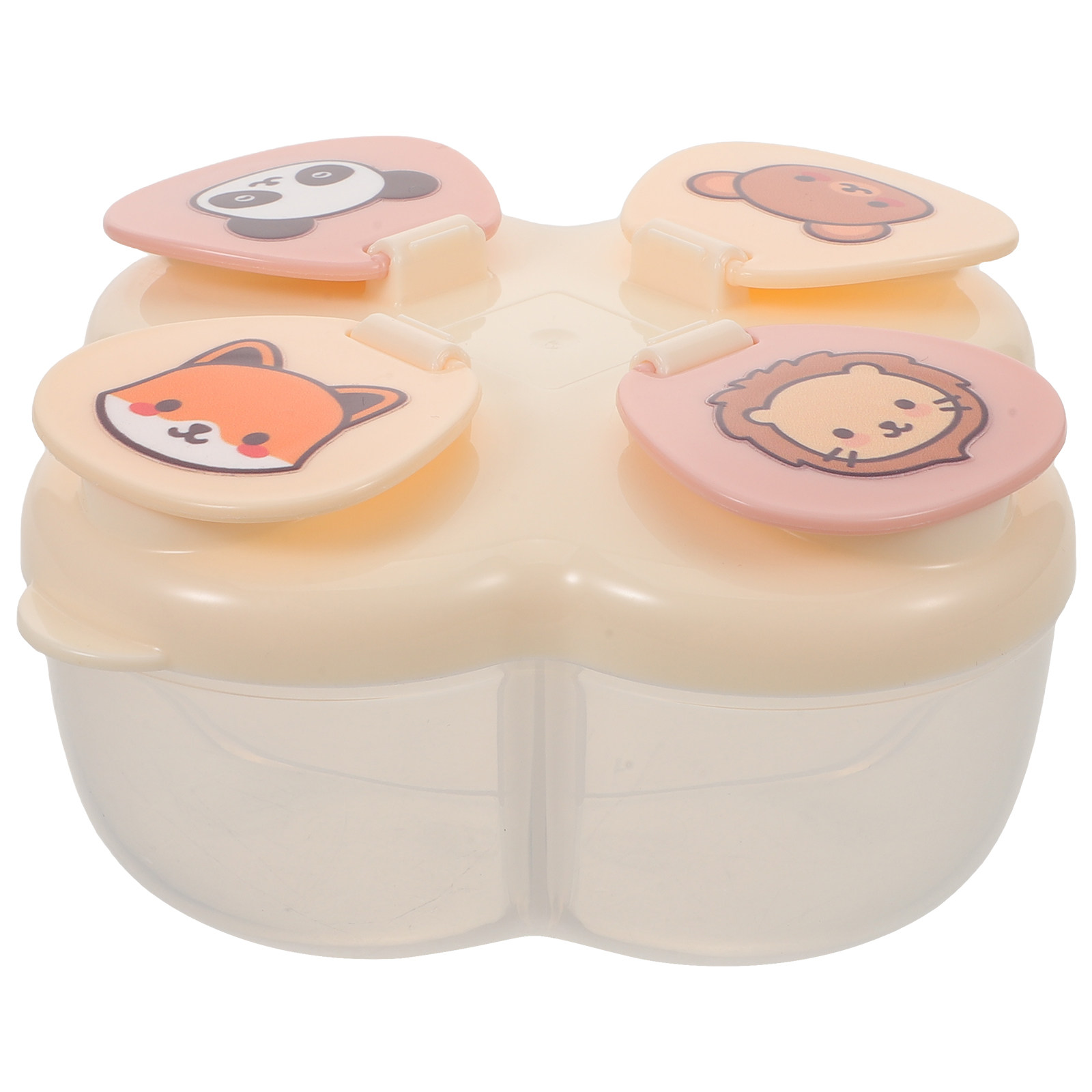 Baby Food Dispenser - 4 Bölmeli Taşınabilir Süt Tozu Kabı,